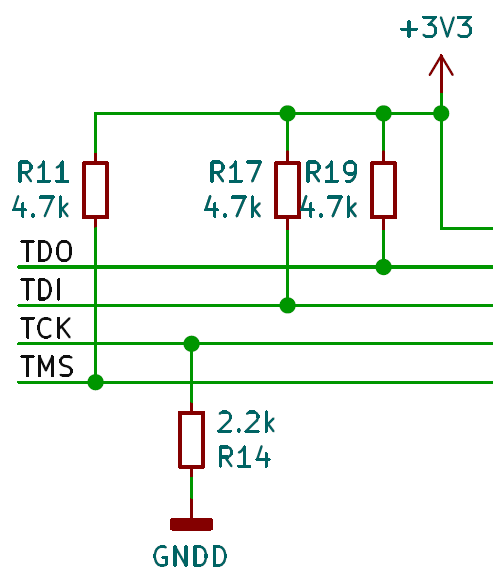 JTAG信号のプルアップ/プルダウン